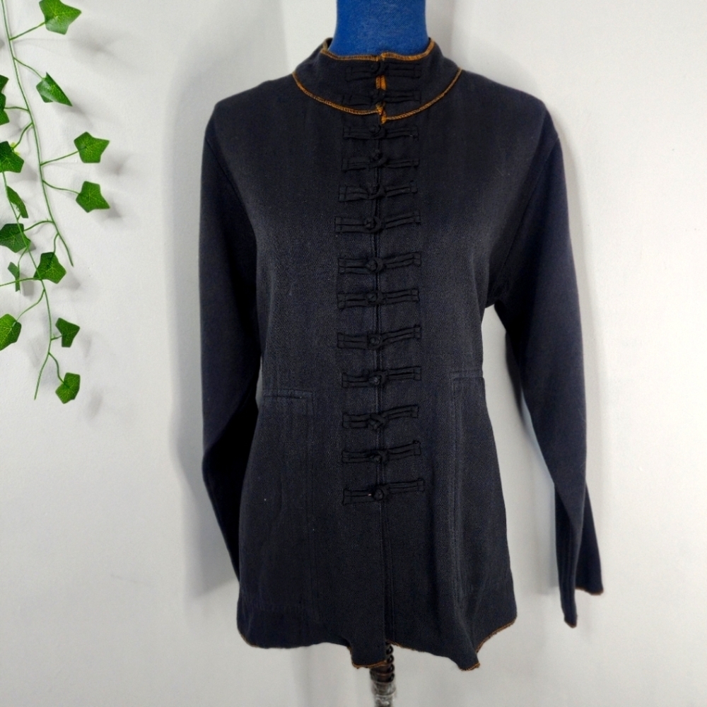 Tribe A United People Hemp Cotton Mandarin Style Jacket
